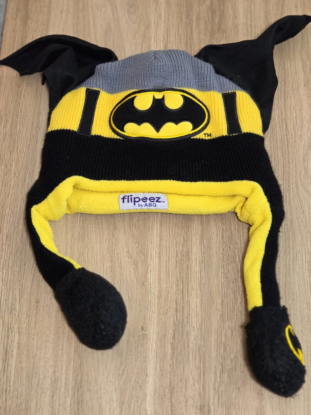 Batman Yellow & Black Knit Kids Hat